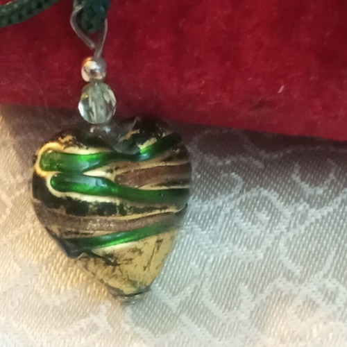 Murano bead necklace with cord