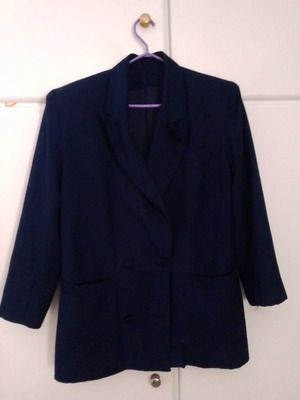 Φθινοπωρινό γυναικείο σακάκι L μεταχειρισμένο, μπλε