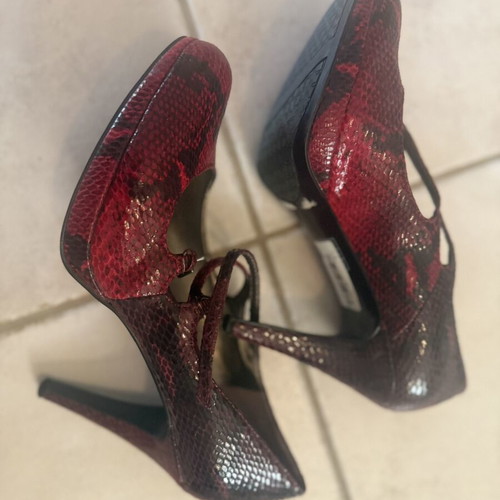 Nine West leopard red Mary Jane style pumps used, size 38