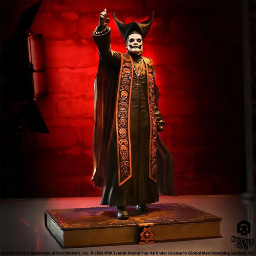 Ghost Papa Emeritus IV Black Robes Rock Iconz Statue KnuckleBonz new