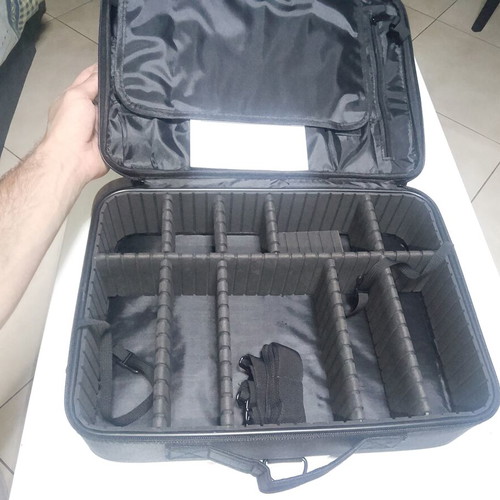 VEVOR Makeup Train Case Large 3-Tier Storage with Handle and Strap