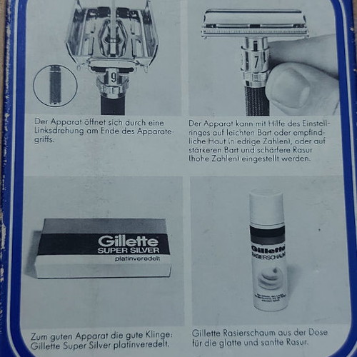 Gillette Black Beauty shaving machine new with precision heart box complete