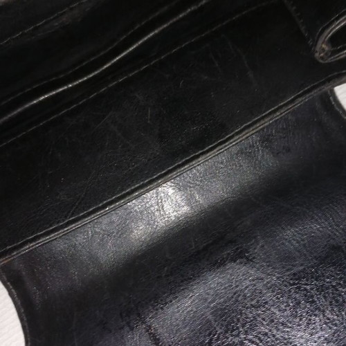 Leather shoulder bag black used
