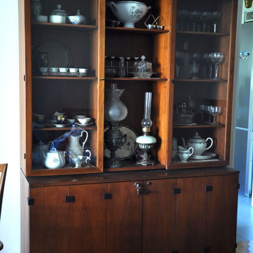 Mid Century Buffet with Glass Showcase teak wood like new