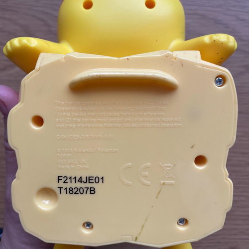 Battle ready Pikachu figure used, authentic Tomy Nintendo 2014