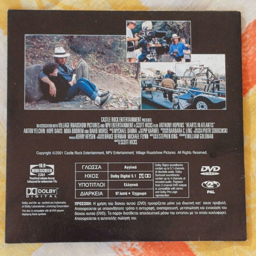 Hearts in Atlantis DVD with Anthony Hopkins, drama