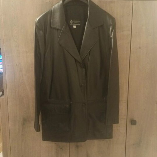 Leather jacket unisex oversized, like new, black
