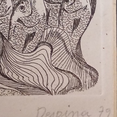 Despina 1979 signed numbered etching artwork