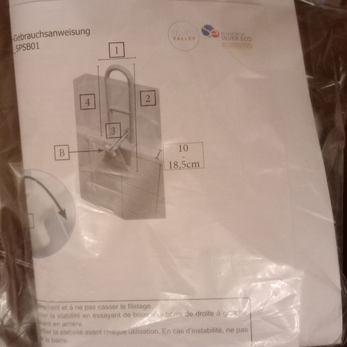 Herdegen Obafix white bath handle for disabled new