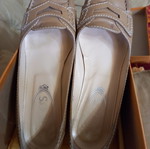 TOD'S women's leather beige loafers size 37