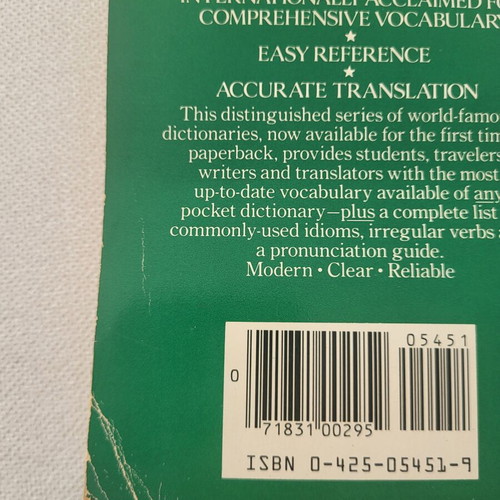 Collins Italian-English English-Italian Dictionary used, bilingual