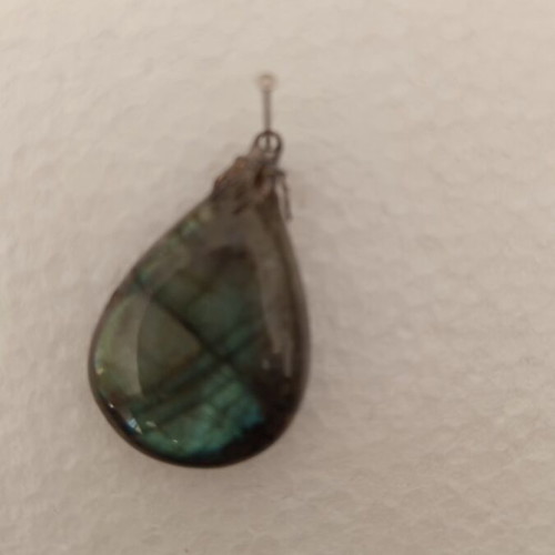 Necklace with energy labradorite crystal, new, multicolor