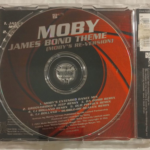 Moby James Bond Theme CD single like new, electronic