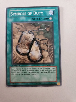 Yugi Card OH Symbol of Duty used