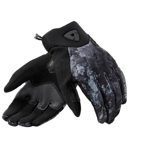 Rev'it Continent mid-season motorcycle gloves size Large like new, black grey