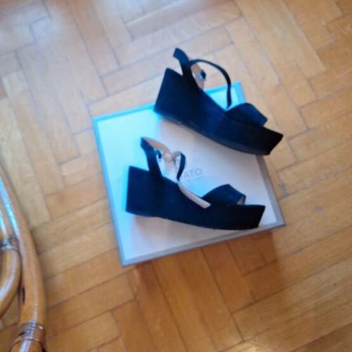 Migato platform sandals like new, black, size 36