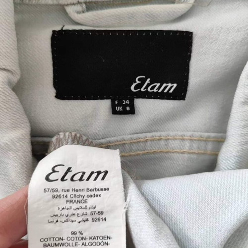 Vintage women's youth denim jacket Etam used, size S/M