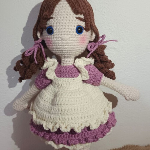 Handmade knitted Amigurumi doll new, height 27cm