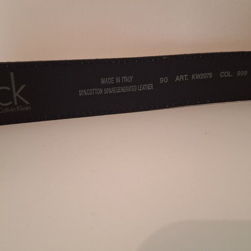 Calvin Klein black belt size 90, made in Italy