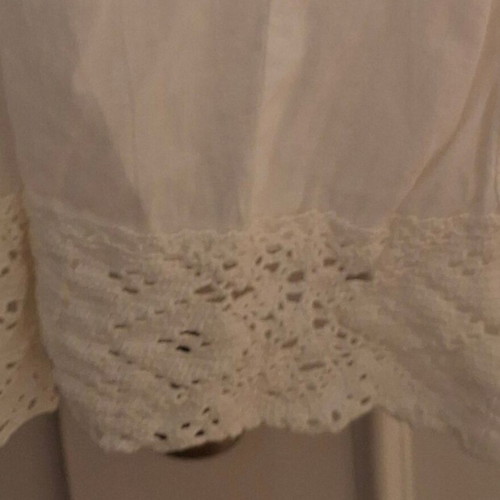 Naracamicie cropped shirt small, new, white, cotton with lace