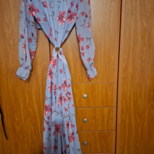 Long floral cut out maxi dress new, pink and purple