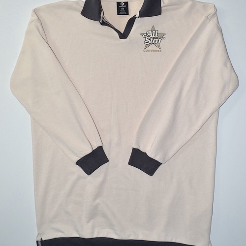 Converse long-sleeve polo dress, natural ivory, size 13-15 years