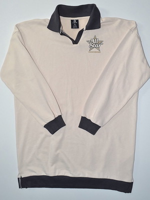 Converse long-sleeve polo dress, natural ivory, size 13-15 years