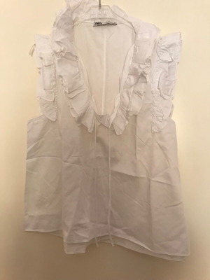 Zara μπλούζα βαμβακερή Large
