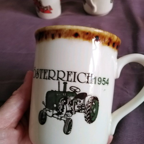 Antique set of 7 collectible ceramic mugs from England from a personal collection