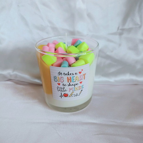 Teacher candle new, handmade gift for teacher