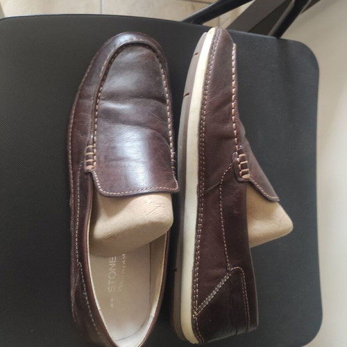 Stonefly men's brown leather moccasins like new size 45