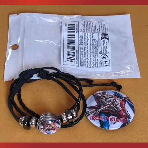 Iron Maiden The Trooper bracelet new, black layered design