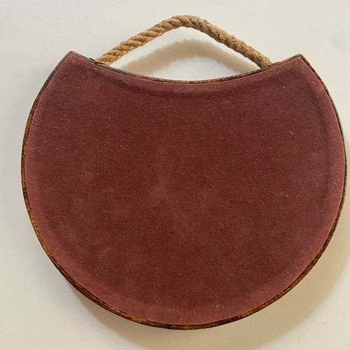 Vintage folklore wall decoration like new made of leather