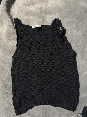 Stradivarius black knitted top used, size S