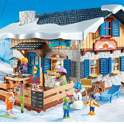 Playmobil 9280 Ski Lodge collectible set like new