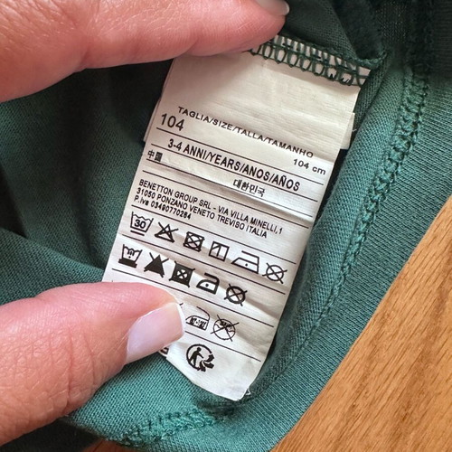 Benetton Long Sleeve Green Shirt For 4-Year-Old Boy Like New