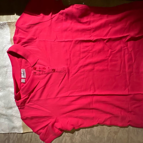 T-shirt women's short sleeve new red fuchsia large