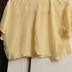 Stradivarius Crop Short-Sleeve Shirt new, pastel yellow, medium