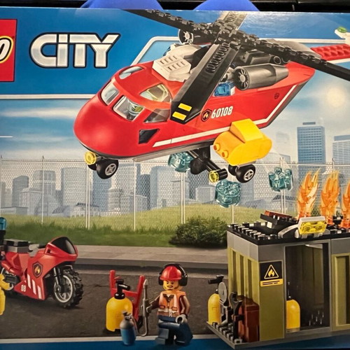 Lego City Fire Helicopter 60108 like new
