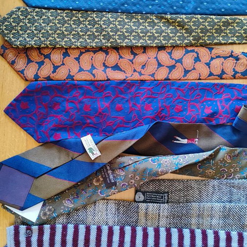 Ties used, pack of about 40, multicolored