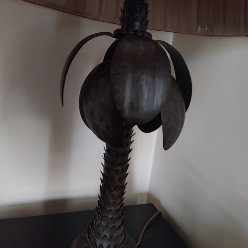 Calèche table lamp used brass with lampshade