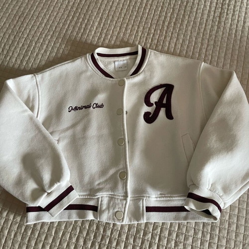 Girls Zara jacket used, white-beige, button fastening