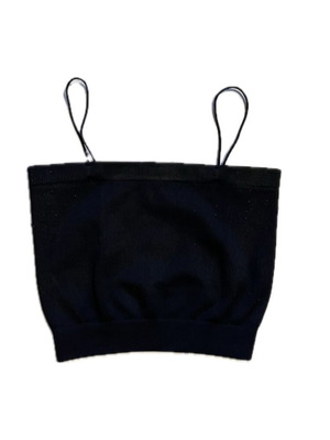 Black crop top like new, size M