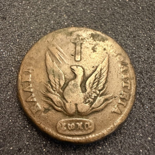 10 Lepta 1831 Kapodistrias coin used