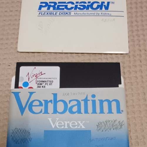5.25" Floppy Disks like new, pack of 10 with Verbatim, Virgin, Basf, Noname