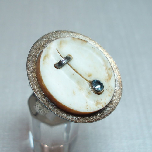 Blue Topaz handmade silver ring .925