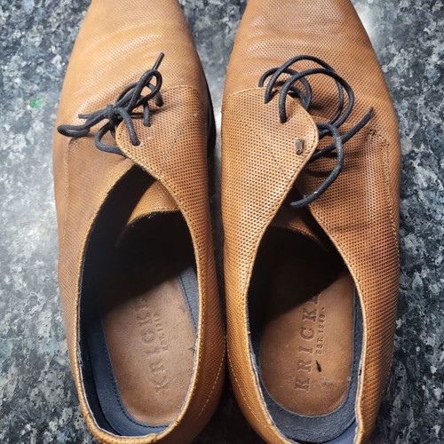 Kricket shoes used, brown, size 43, slip-ons