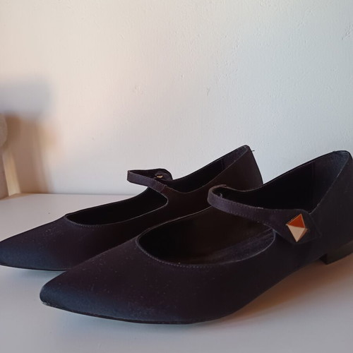 Tsoukalas Shoes Black Ballet Flats Size 41 New