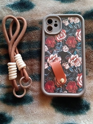 IPhone 11 case new with leather loop and cord