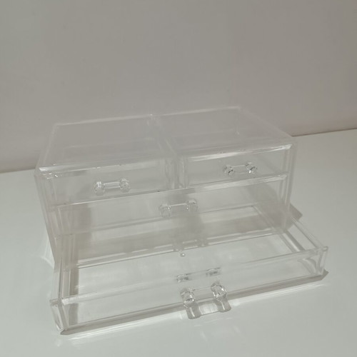 Acrylic Organizer Drawer Unit with 4 Drawers used